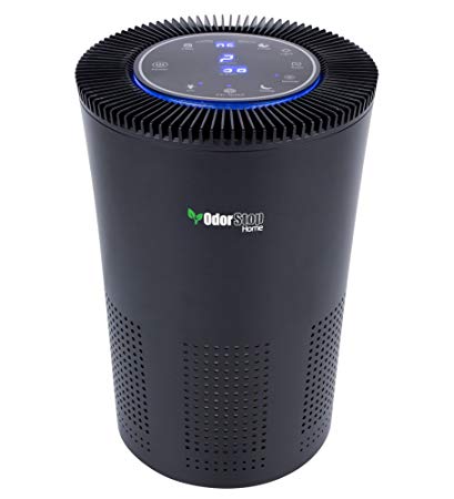 OdorStop OSAP5-5-in-1 Air Purifier with H13 HEPA Filter, UV, Active Carbon, Ionizer and Pre-Filter (Black)
