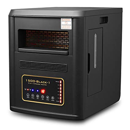 1500W Quartz Infrared Heater Humidifier Plasma Inverter Air purifier XPD-1500BLK