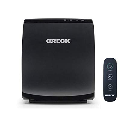 Oreck AirVantage PLUS True HEPA, Charcoal and VOC Air Purifier and Allergen Remover For Small To Medium Sized Room (Black)