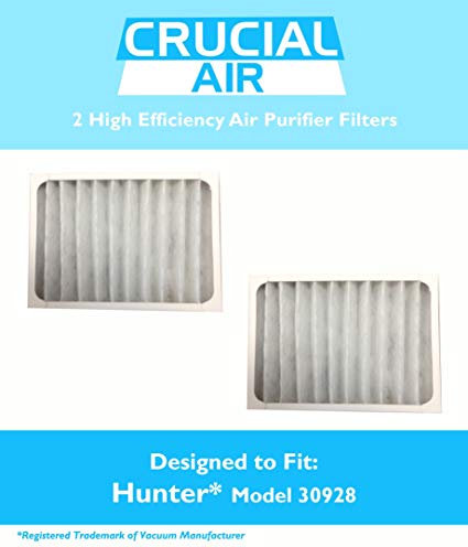 2 Hunter 30928 Air Purifier Filters, Fits Hunter Models 30057, 30059, 30067, 30078, 30079 & 30124, Designed & Engineered by Crucial Air