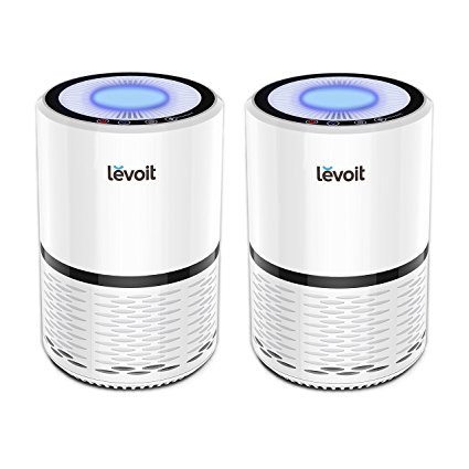 LEVOIT LV-H132 Air Purifier Filtration with True HEPA Filter, Allergies Eliminator for Room, Home, Dust, Mold, Pets, Smokers, Odor Cleaner with Night Light, US-120V, (2 Pack)