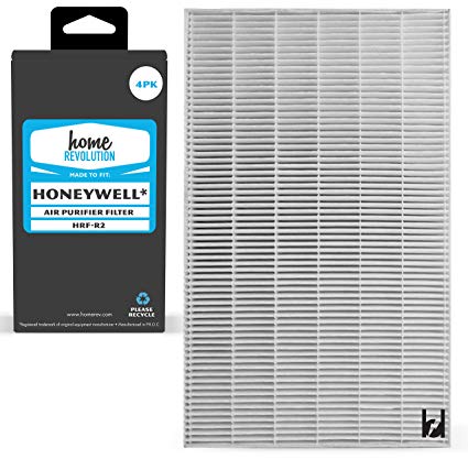 4 Home Revolution Replacement HEPA Filters, Fits Honeywell HRF-R2 & HPA-090, HPA-100, HPA200 and HPA300 Series Air Purifier Models