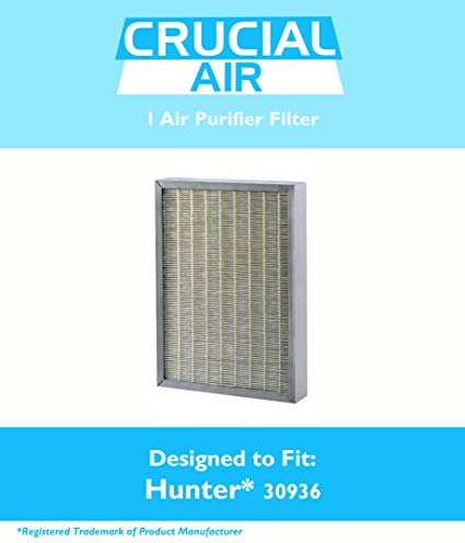 Hunter 30936 Air Purifier Filter Fits 30085, 30090, 30095, 30105, 30117 & 30130, Designed & Engineered by Crucial Air